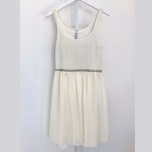 IISLI WHITE IVORY SEQUIN KNIT DRESS SMALL NWOTS!